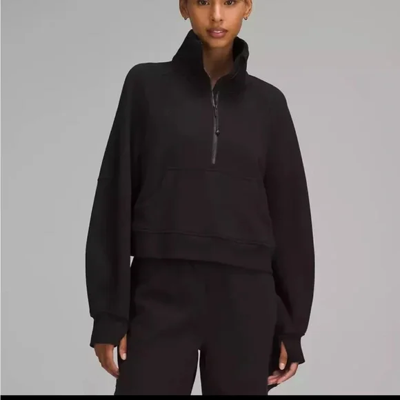Lululemon Scuba Oversized Funnel Neck Half-Zip Black XS/S - Picture 6 of 12